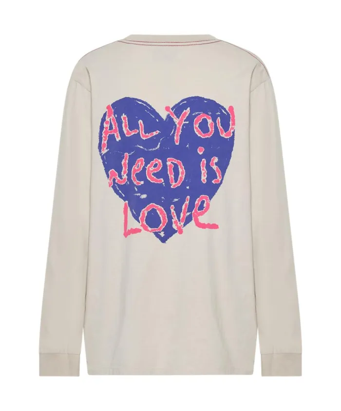 ALL YOU NEED IS LOVE LONGSLEEVE TEE Women One Teaspoon Basic Tees ALL YOU NEED IS LOVE LONGSLEEVE TEE Women One Teaspoon Basic Tees