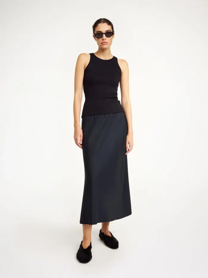 Amani Organic Cotton Tank Top Black Women By Malene Birger Tops and Blouses