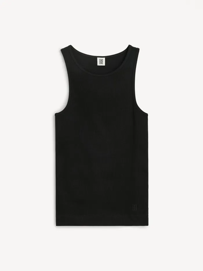 Amani Organic Cotton Tank Top Black Women By Malene Birger Tops and Blouses