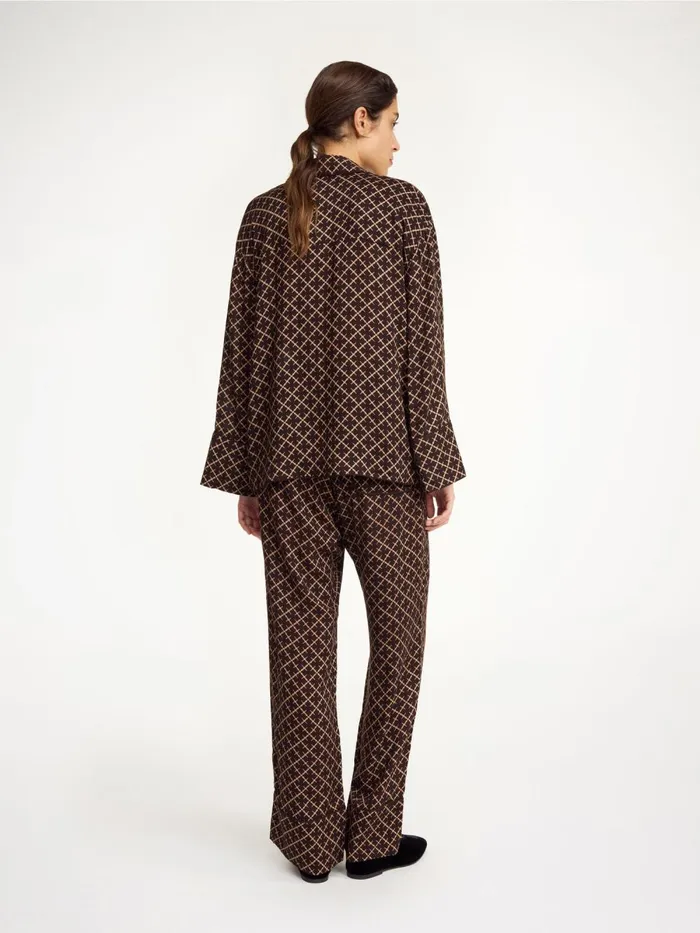 Ameliano WideLeg Trousers Signature Flower Women By Malene Birger Trousers