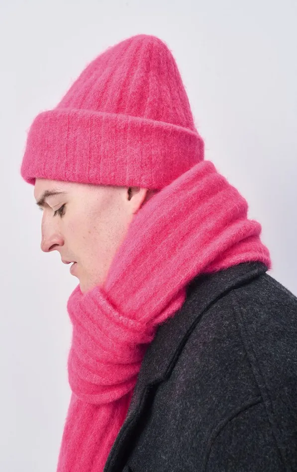 American Vintage Beanies and Caps WomenMen Beanie Vitow Neon Pink Melange American Vintage Beanies and Caps WomenMen Beanie Vitow Neon Pink Melange