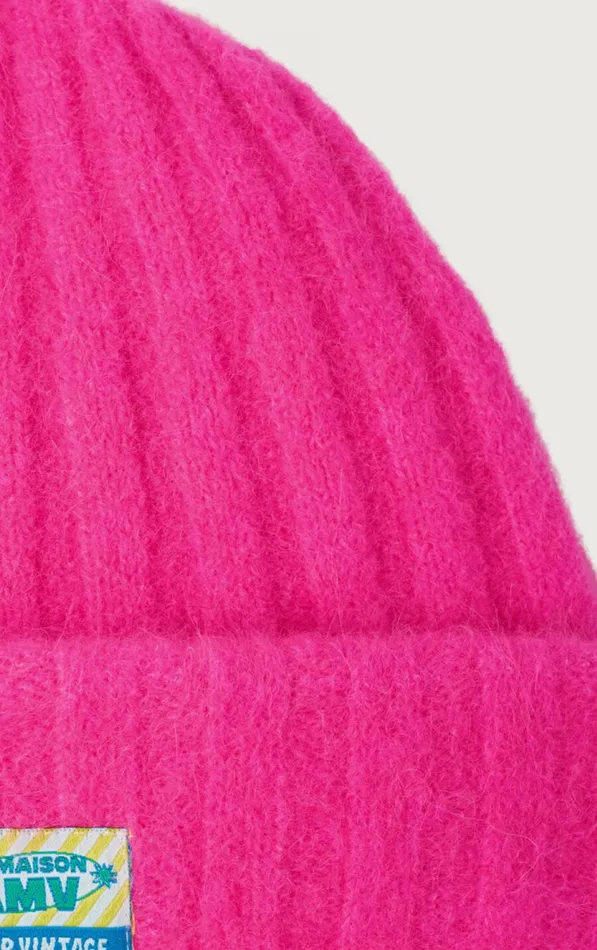 American Vintage Beanies and Caps WomenMen Beanie Vitow Neon Pink Melange American Vintage Beanies and Caps WomenMen Beanie Vitow Neon Pink Melange