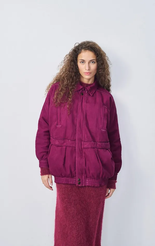 American Vintage Jackets and Blazers Women Jacket Nyolow Overdyed Fuchsia