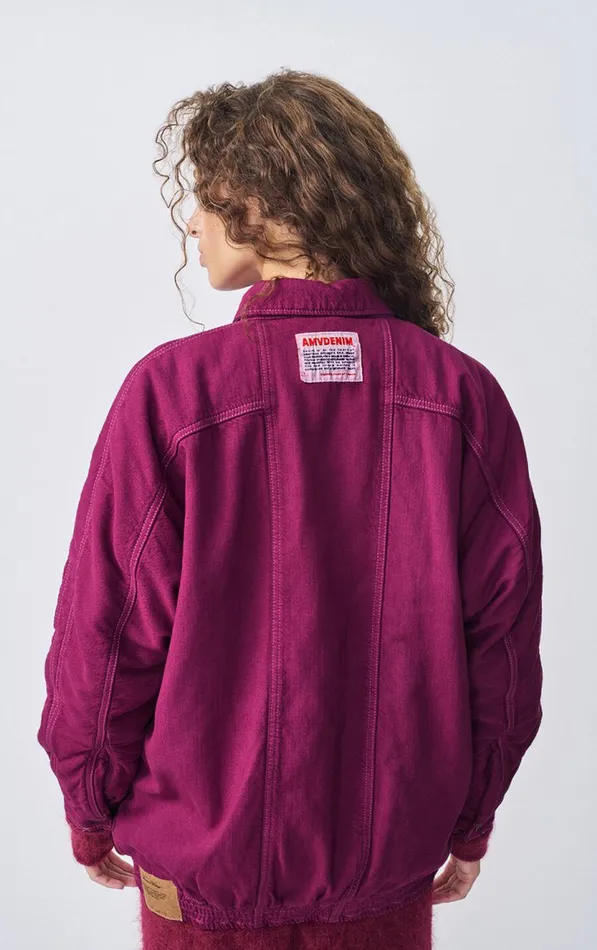 American Vintage Jackets and Blazers Women Jacket Nyolow Overdyed Fuchsia American Vintage Jackets and Blazers Women Jacket Nyolow Overdyed Fuchsia