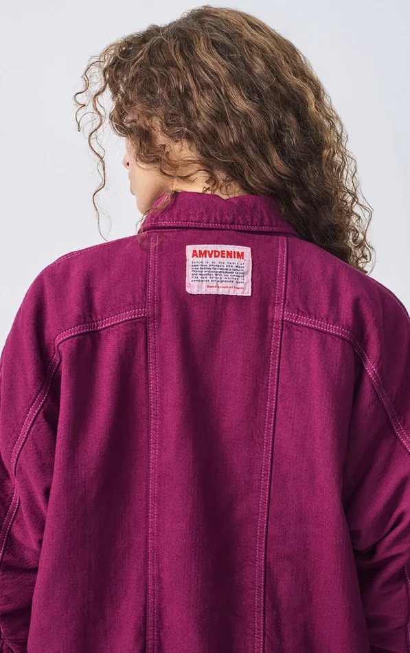 American Vintage Jackets and Blazers Women Jacket Nyolow Overdyed Fuchsia American Vintage Jackets and Blazers Women Jacket Nyolow Overdyed Fuchsia