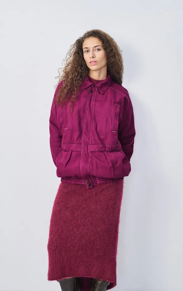 American Vintage Jackets and Blazers Women Jacket Nyolow Overdyed Fuchsia American Vintage Jackets and Blazers Women Jacket Nyolow Overdyed Fuchsia