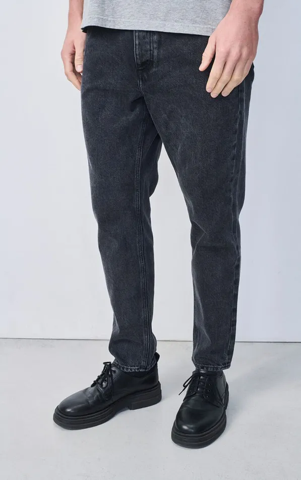 American Vintage Jeans Men Carrot Jeans Yopday Black Salt And Pepper