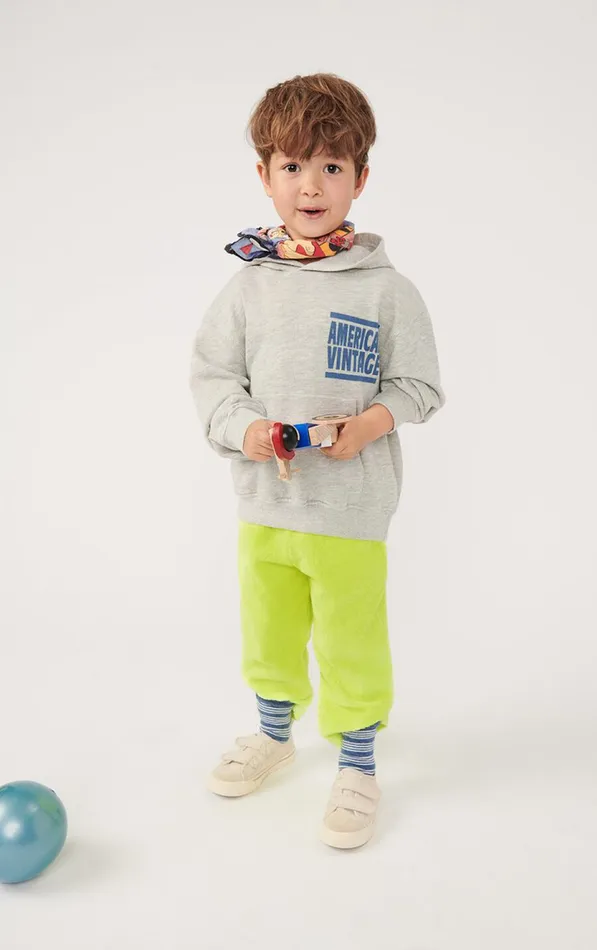 American Vintage Joggers Kids Joggers Bobypark Neon Yellow