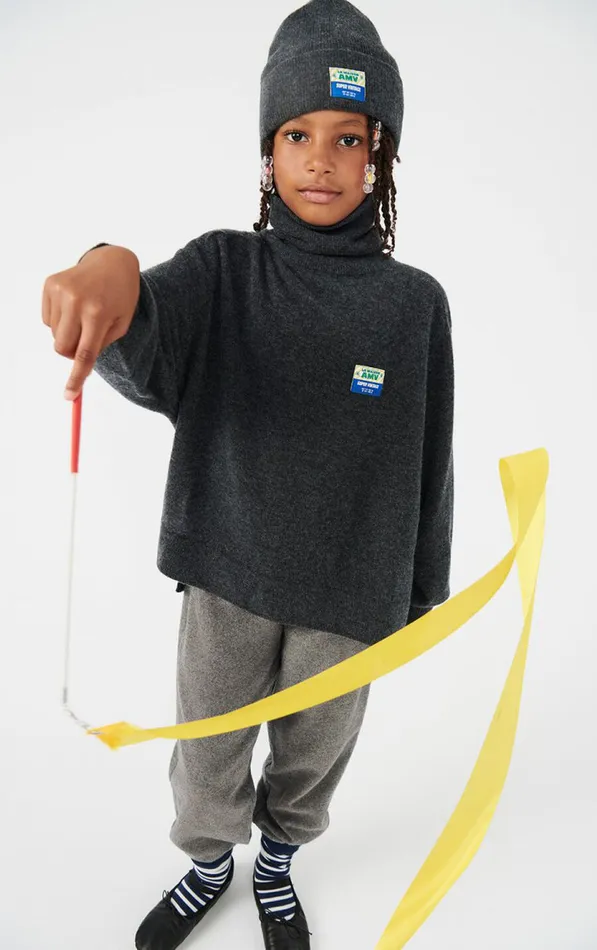 American Vintage Joggers Kids Trousers Vylow Heather Grey American Vintage Joggers Kids Trousers Vylow Heather Grey