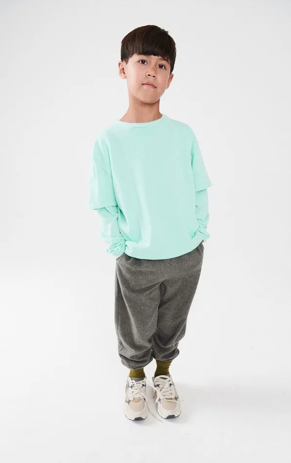 American Vintage Joggers Kids Trousers Vylow Heather Grey American Vintage Joggers Kids Trousers Vylow Heather Grey