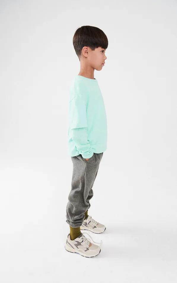 American Vintage Joggers Kids Trousers Vylow Heather Grey American Vintage Joggers Kids Trousers Vylow Heather Grey