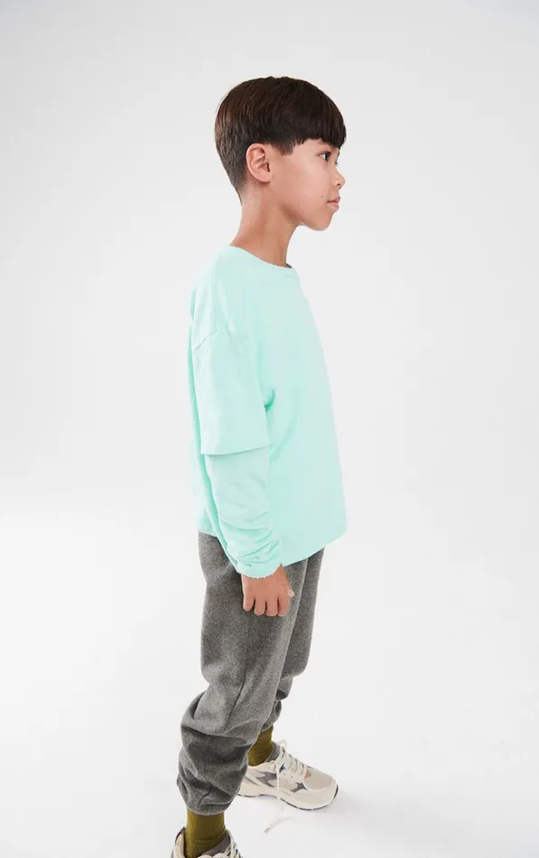 American Vintage Joggers Kids Trousers Vylow Heather Grey American Vintage Joggers Kids Trousers Vylow Heather Grey