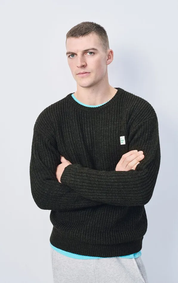 American Vintage Jumpers and Cardigans Men Jumper Crashway Charcoal