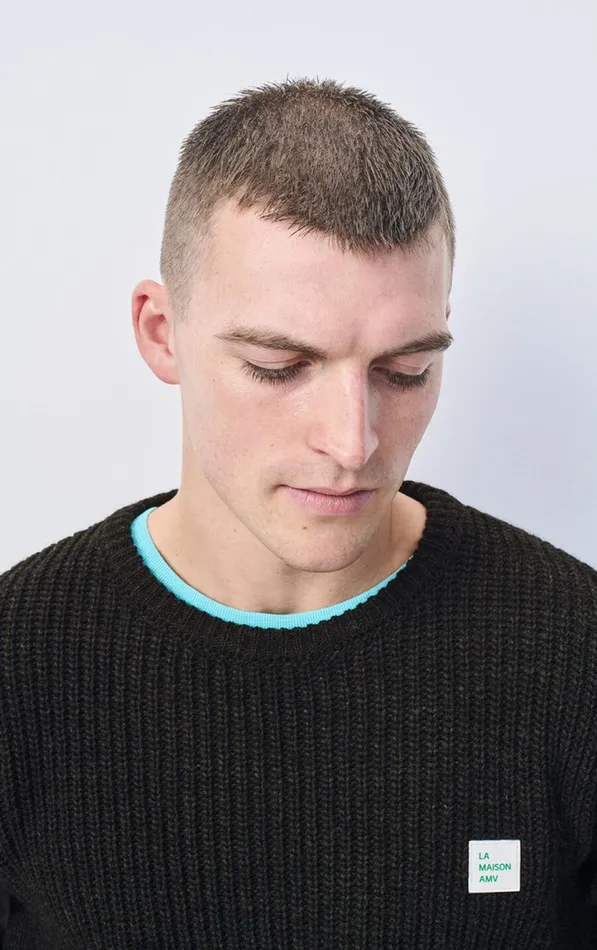 American Vintage Jumpers and Cardigans Men Jumper Crashway Charcoal American Vintage Jumpers and Cardigans Men Jumper Crashway Charcoal