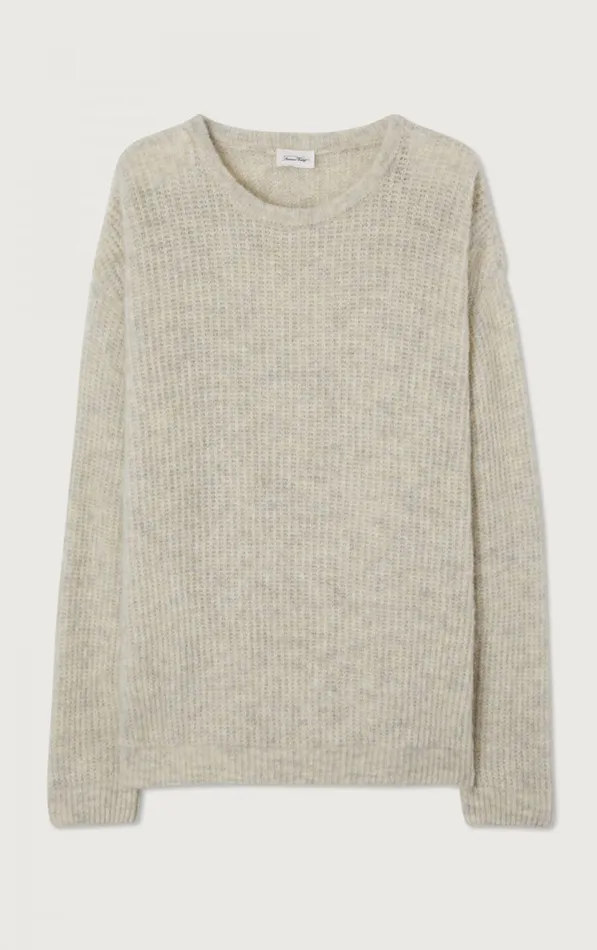 American Vintage Jumpers and Cardigans Men Jumper East Melange Powder Snow American Vintage Jumpers and Cardigans Men Jumper East Melange Powder Snow