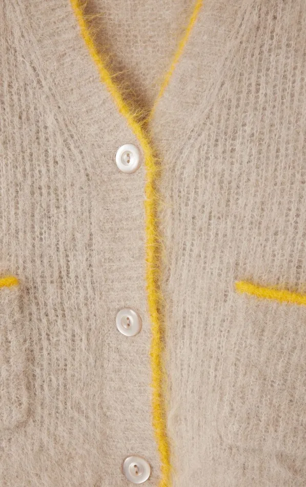 American Vintage Jumpers and Cardigans Women Cardigan Bymi Misty Melange American Vintage Jumpers and Cardigans Women Cardigan Bymi Misty Melange
