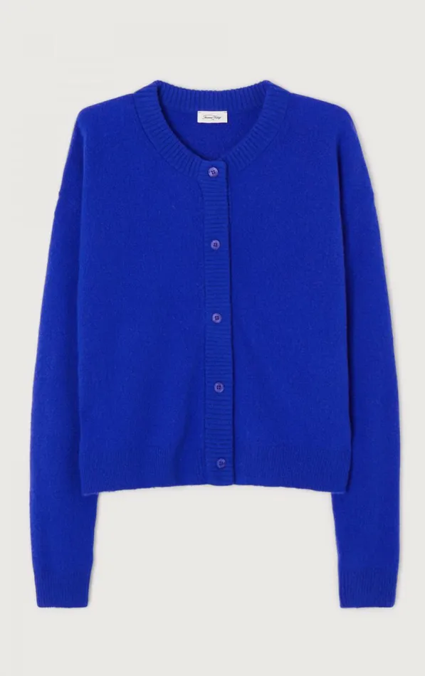 American Vintage Jumpers and Cardigans Women Cardigan Damsville Indigo American Vintage Jumpers and Cardigans Women Cardigan Damsville Indigo