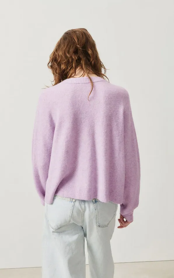 American Vintage Jumpers and Cardigans Women Cardigan Damsville Melange Glycine American Vintage Jumpers and Cardigans Women Cardigan Damsville Melange Glycine