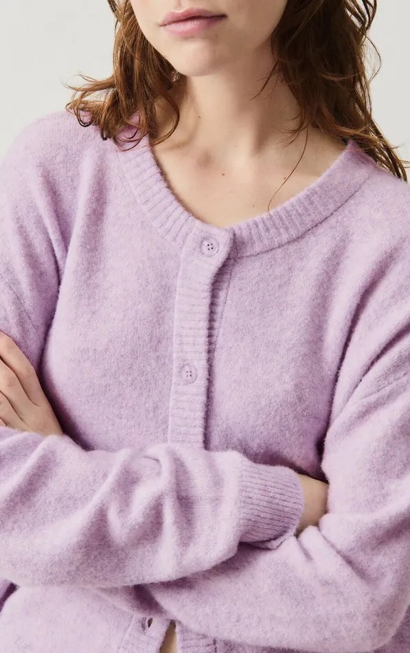 American Vintage Jumpers and Cardigans Women Cardigan Damsville Melange Glycine American Vintage Jumpers and Cardigans Women Cardigan Damsville Melange Glycine