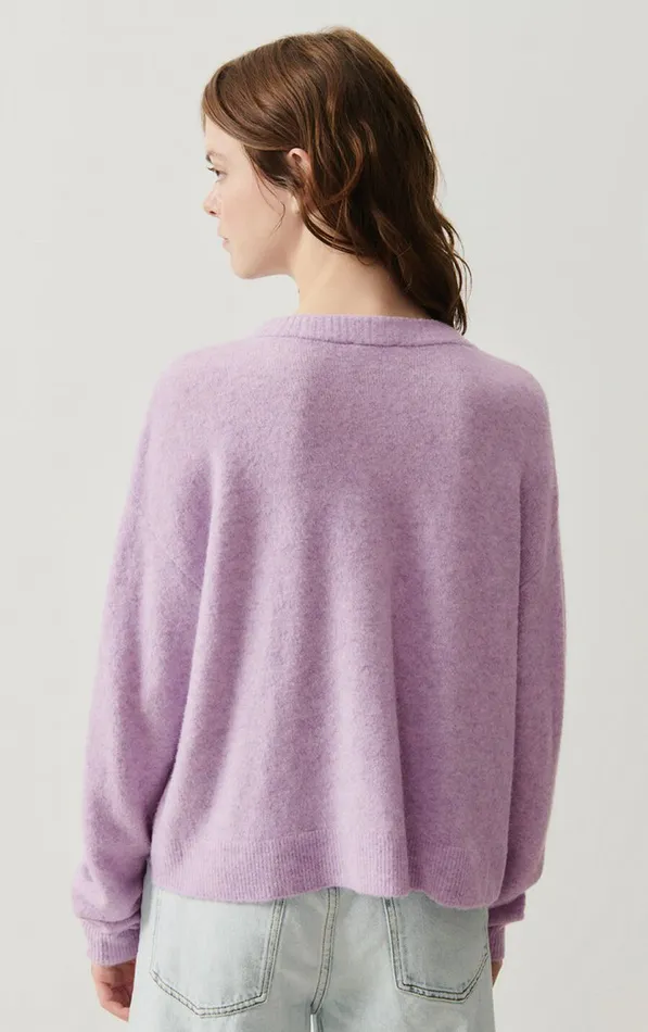 American Vintage Jumpers and Cardigans Women Cardigan Damsville Melange Glycine American Vintage Jumpers and Cardigans Women Cardigan Damsville Melange Glycine