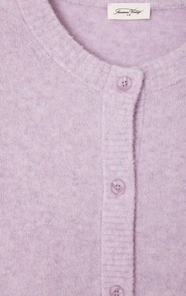 American Vintage Jumpers and Cardigans Women Cardigan Damsville Melange Glycine American Vintage Jumpers and Cardigans Women Cardigan Damsville Melange Glycine