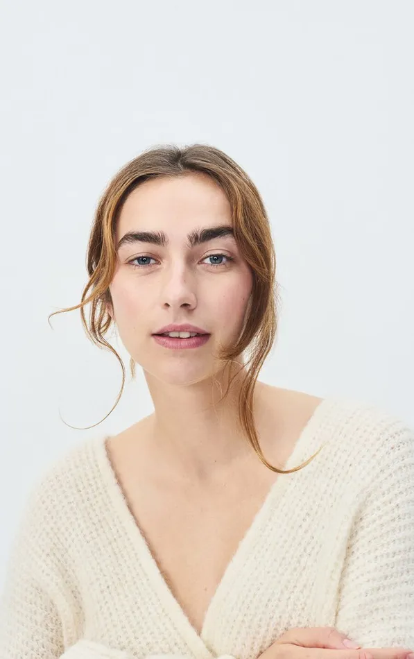 American Vintage Jumpers and Cardigans Women Cardigan East Melange Pearl American Vintage Jumpers and Cardigans Women Cardigan East Melange Pearl