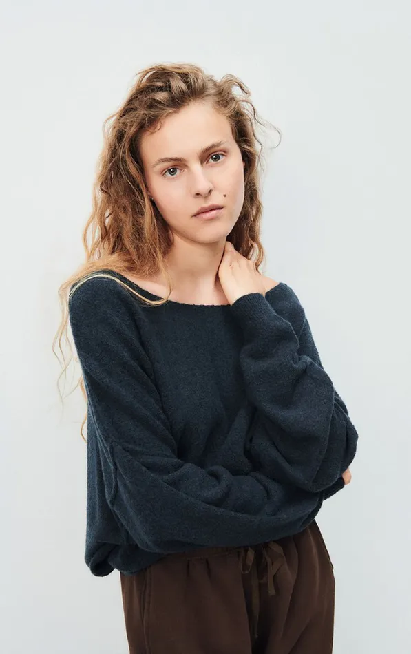 American Vintage Jumpers and Cardigans Women Jumper Damsville Navy Blue Black Melange American Vintage Jumpers and Cardigans Women Jumper Damsville Navy Blue Black Melange
