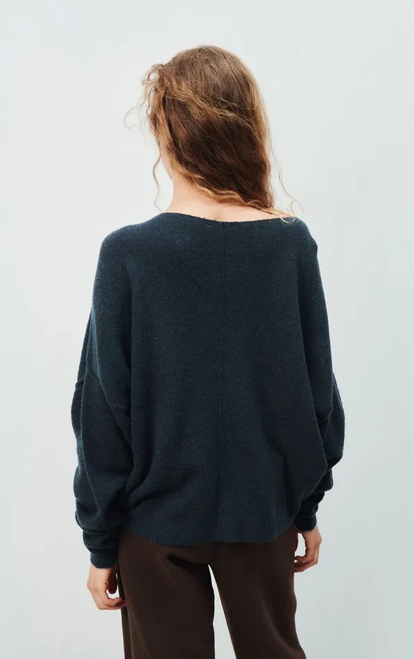 American Vintage Jumpers and Cardigans Women Jumper Damsville Navy Blue Black Melange American Vintage Jumpers and Cardigans Women Jumper Damsville Navy Blue Black Melange