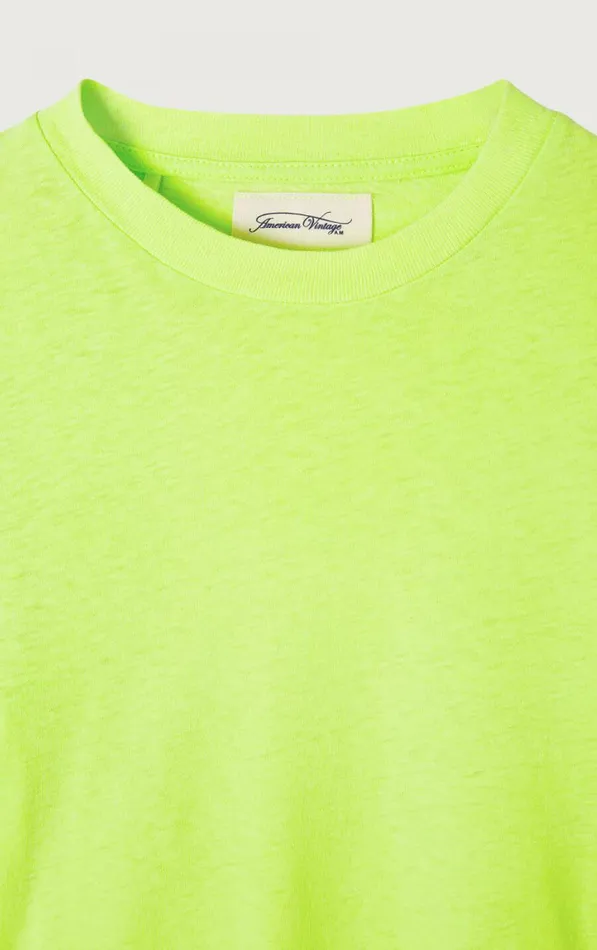 American Vintage Long Sleeve TShirts Kids TShirt Gamipy Neon Yellow American Vintage Long Sleeve TShirts Kids TShirt Gamipy Neon Yellow