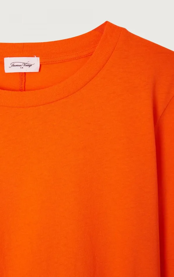 American Vintage Long Sleeve TShirts Women TShirt Gamipy Orange American Vintage Long Sleeve TShirts Women TShirt Gamipy Orange