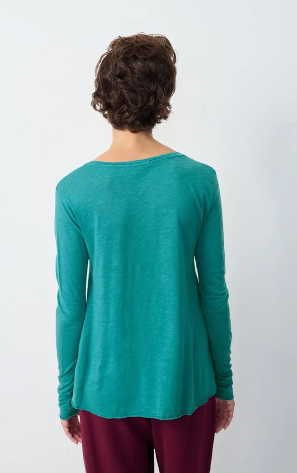 American Vintage Long Sleeve TShirts Women TShirt Jacksonville Emerald Melange American Vintage Long Sleeve TShirts Women TShirt Jacksonville Emerald Melange