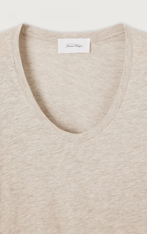 American Vintage Long Sleeve TShirts Women TShirt Jacksonville Melange Cream American Vintage Long Sleeve TShirts Women TShirt Jacksonville Melange Cream