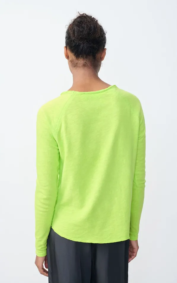 American Vintage Long Sleeve TShirts Women TShirt Sonoma Neon Yellow American Vintage Long Sleeve TShirts Women TShirt Sonoma Neon Yellow