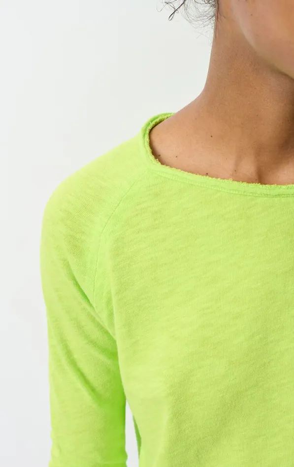 American Vintage Long Sleeve TShirts Women TShirt Sonoma Neon Yellow American Vintage Long Sleeve TShirts Women TShirt Sonoma Neon Yellow