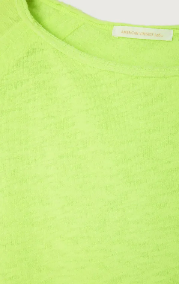 American Vintage Long Sleeve TShirts Women TShirt Sonoma Neon Yellow American Vintage Long Sleeve TShirts Women TShirt Sonoma Neon Yellow
