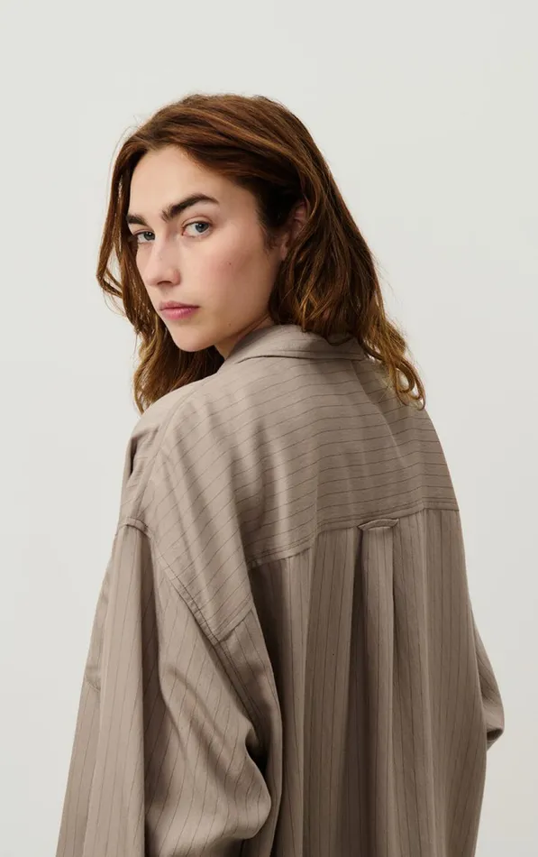 American Vintage Shirts Women Shirt Okyrow Striped Beaver American Vintage Shirts Women Shirt Okyrow Striped Beaver