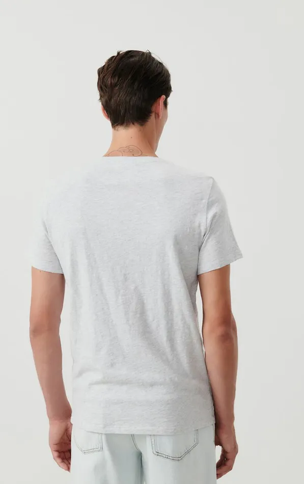 American Vintage Short Sleeve TShirts Men TShirt Bysapick Polar Melange American Vintage Short Sleeve TShirts Men TShirt Bysapick Polar Melange