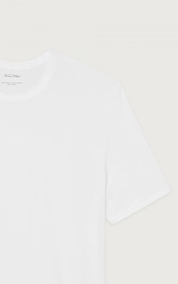 American Vintage Short Sleeve TShirts Men TShirt Devon White American Vintage Short Sleeve TShirts Men TShirt Devon White