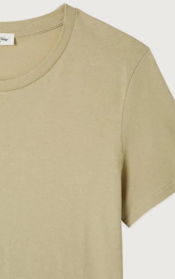 American Vintage Short Sleeve TShirts Men TShirt Gamipy Oat American Vintage Short Sleeve TShirts Men TShirt Gamipy Oat