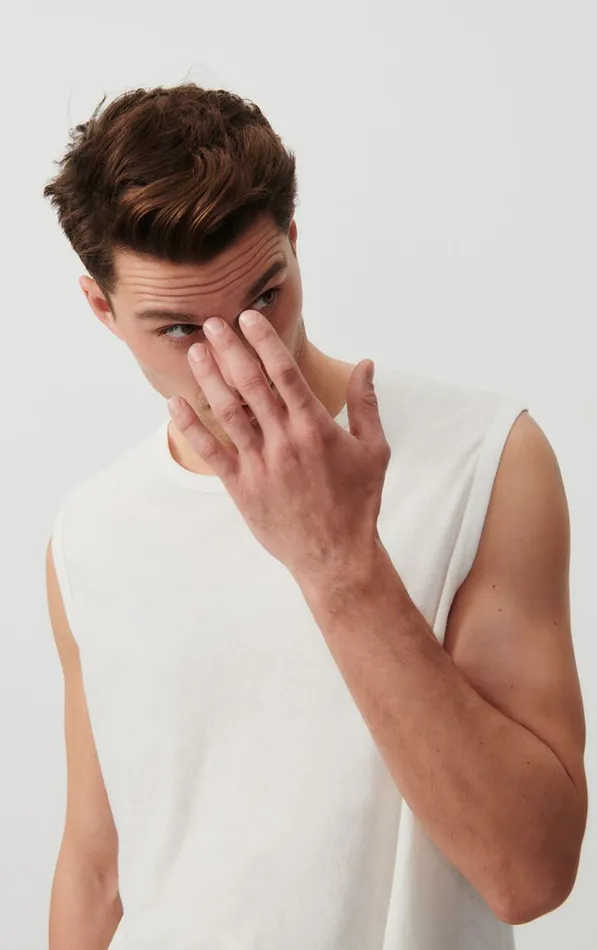 American Vintage Short Sleeve TShirts Men Tank Top Gamipy White