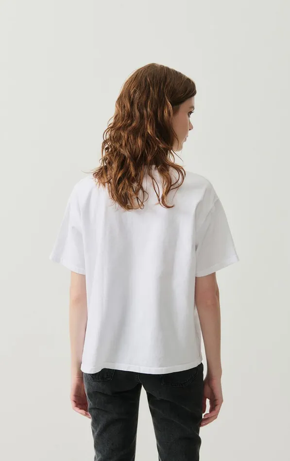 American Vintage Short Sleeve TShirts Women TShirt Fizvalley White American Vintage Short Sleeve TShirts Women TShirt Fizvalley White