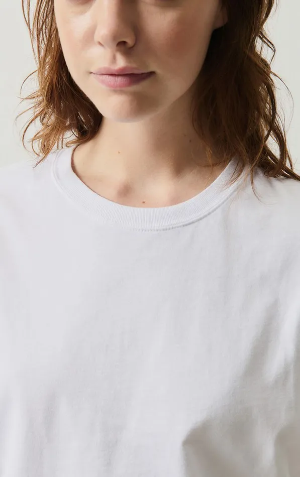 American Vintage Short Sleeve TShirts Women TShirt Fizvalley White American Vintage Short Sleeve TShirts Women TShirt Fizvalley White