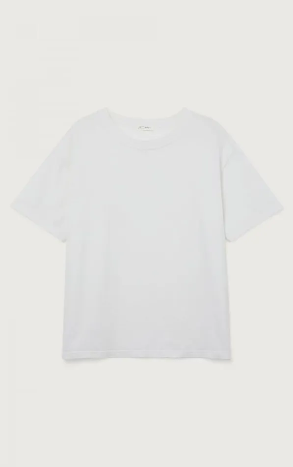 American Vintage Short Sleeve TShirts Women TShirt Fizvalley White American Vintage Short Sleeve TShirts Women TShirt Fizvalley White
