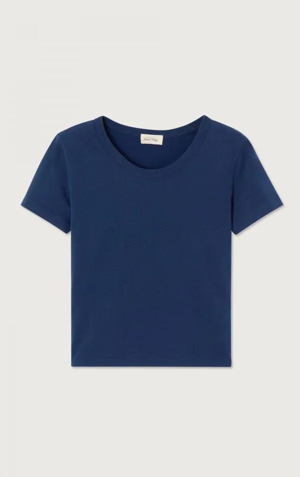 American Vintage Short Sleeve TShirts Women TShirt Gamipy Navy American Vintage Short Sleeve TShirts Women TShirt Gamipy Navy