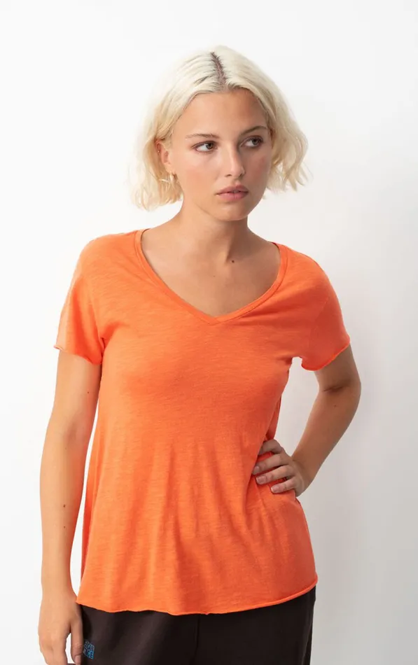 American Vintage Short Sleeve TShirts Women TShirt Jacksonville Butternut Mottled American Vintage Short Sleeve TShirts Women TShirt Jacksonville Butternut Mottled