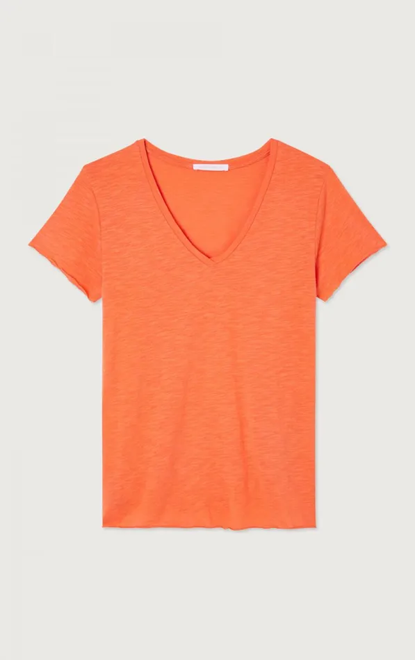 American Vintage Short Sleeve TShirts Women TShirt Jacksonville Butternut Mottled American Vintage Short Sleeve TShirts Women TShirt Jacksonville Butternut Mottled