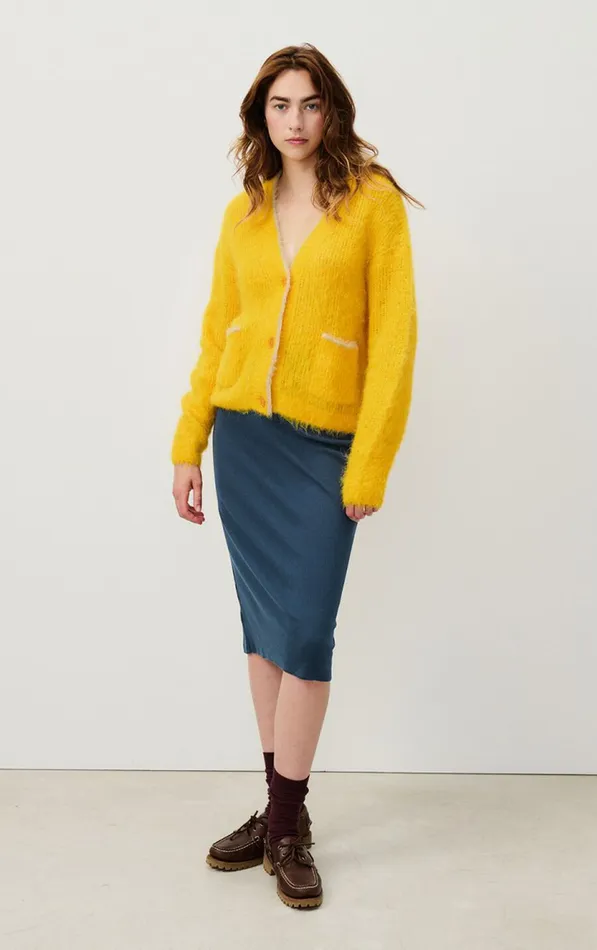American Vintage Skirts Women Skirt Blarow Melange Navy American Vintage Skirts Women Skirt Blarow Melange Navy