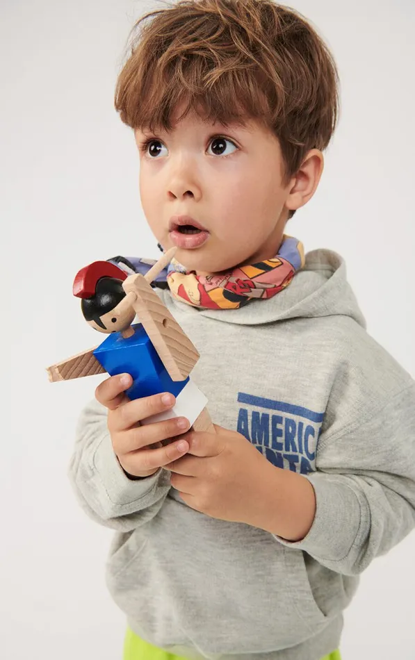 American Vintage Sweatshirts Kids Hoodie Zofbay Heather Grey American Vintage Sweatshirts Kids Hoodie Zofbay Heather Grey