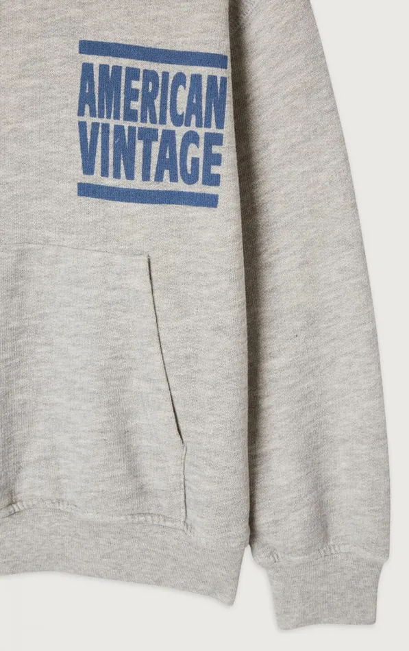American Vintage Sweatshirts Kids Hoodie Zofbay Heather Grey American Vintage Sweatshirts Kids Hoodie Zofbay Heather Grey
