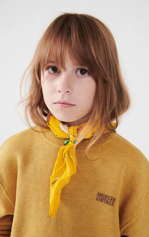 American Vintage Sweatshirts Kids Sweatshirt Doven Overdyed Curry American Vintage Sweatshirts Kids Sweatshirt Doven Overdyed Curry